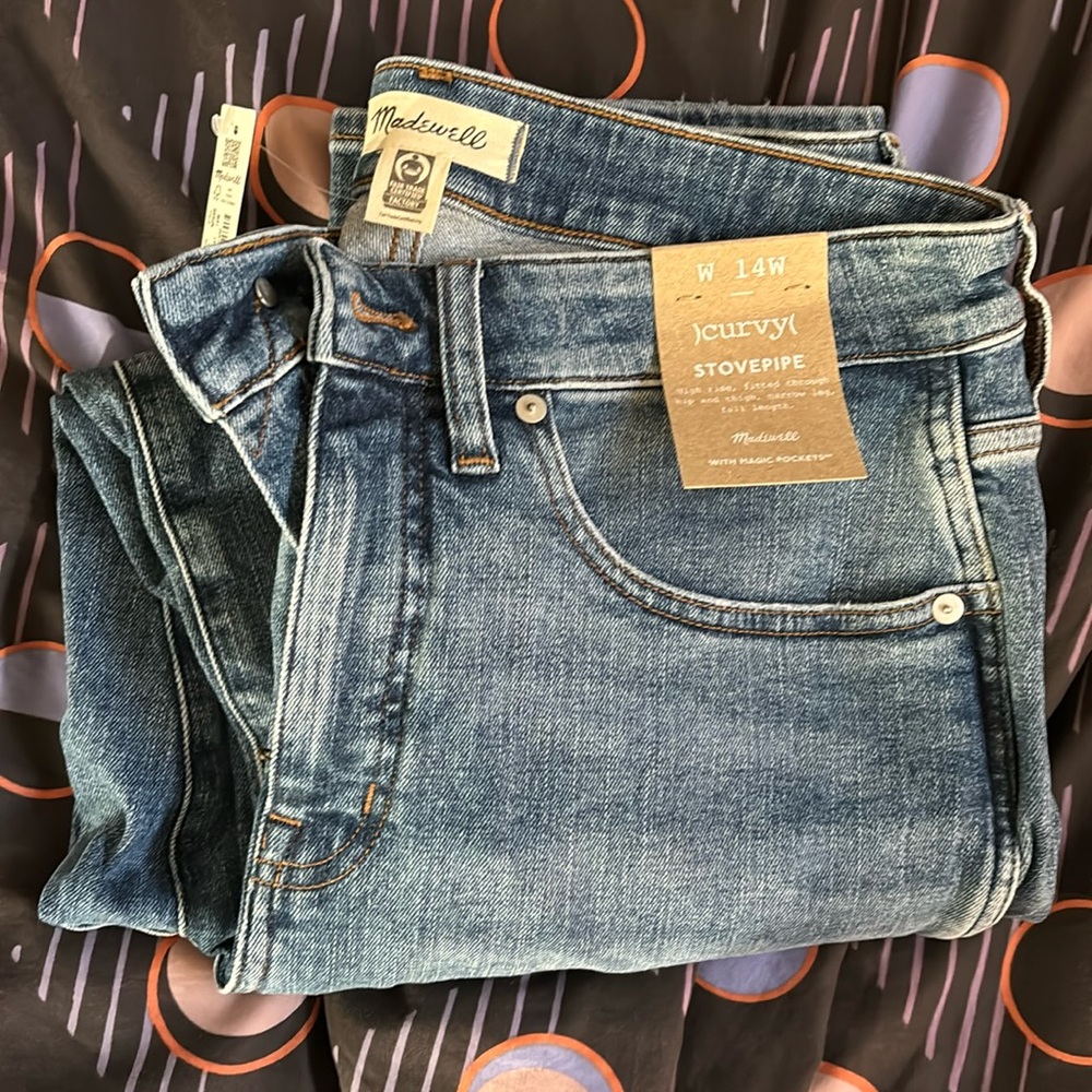 Madewell Curvy Stovepipe jeans 👖 size 14W NWT